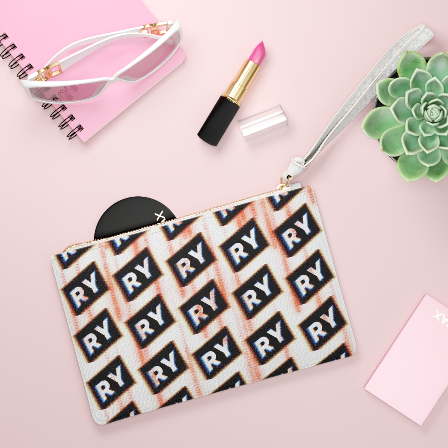 Modern Monogrammed Clutch Bag - Stylish Accessory for Everyday Use