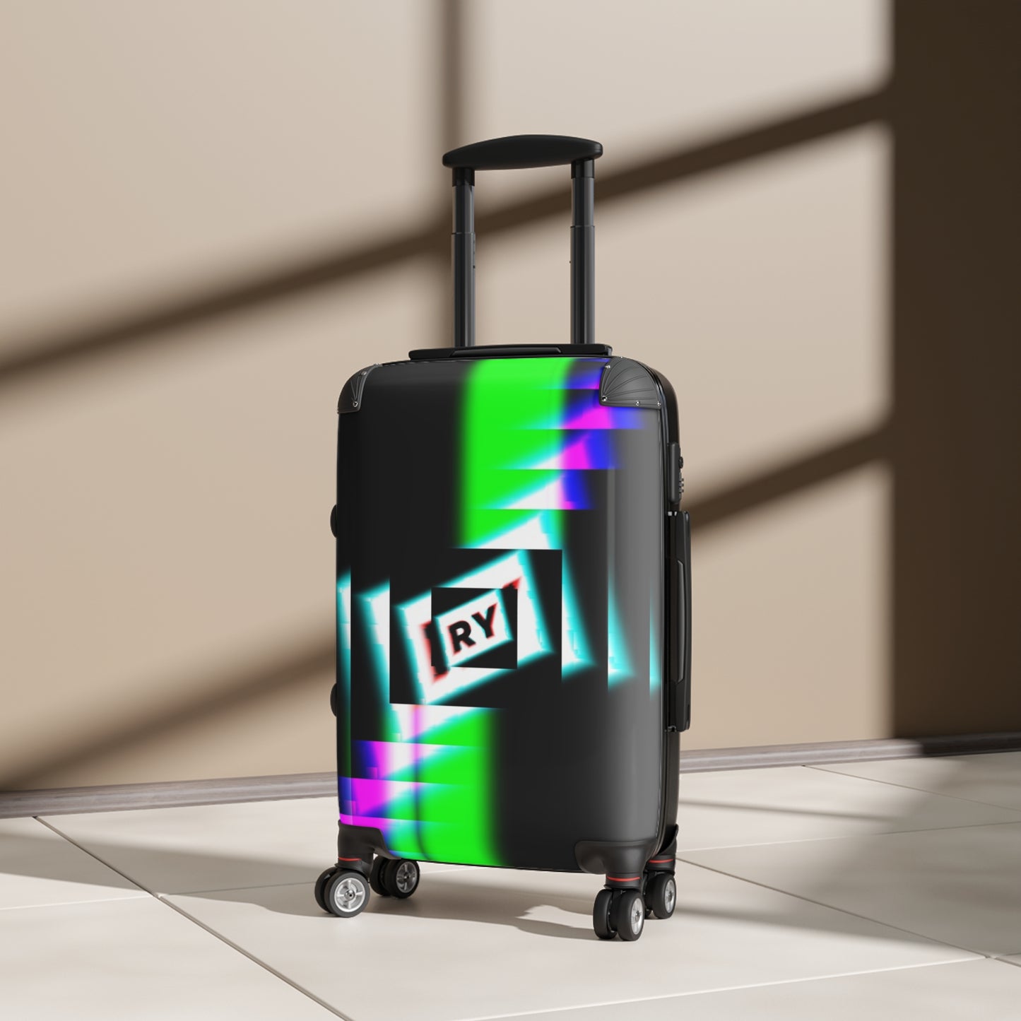 Colorful Graphic Rolling Suitcase for Trendy Travelers