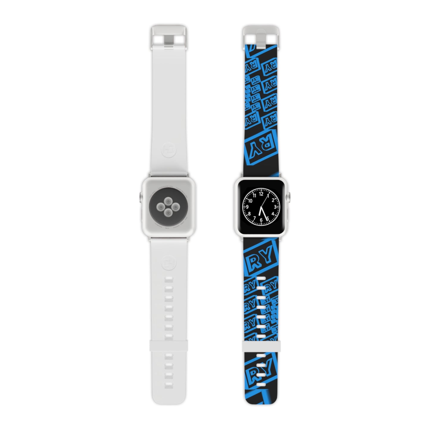 Stylish Apple Watch Band - Vibrant Blue Graphic Design