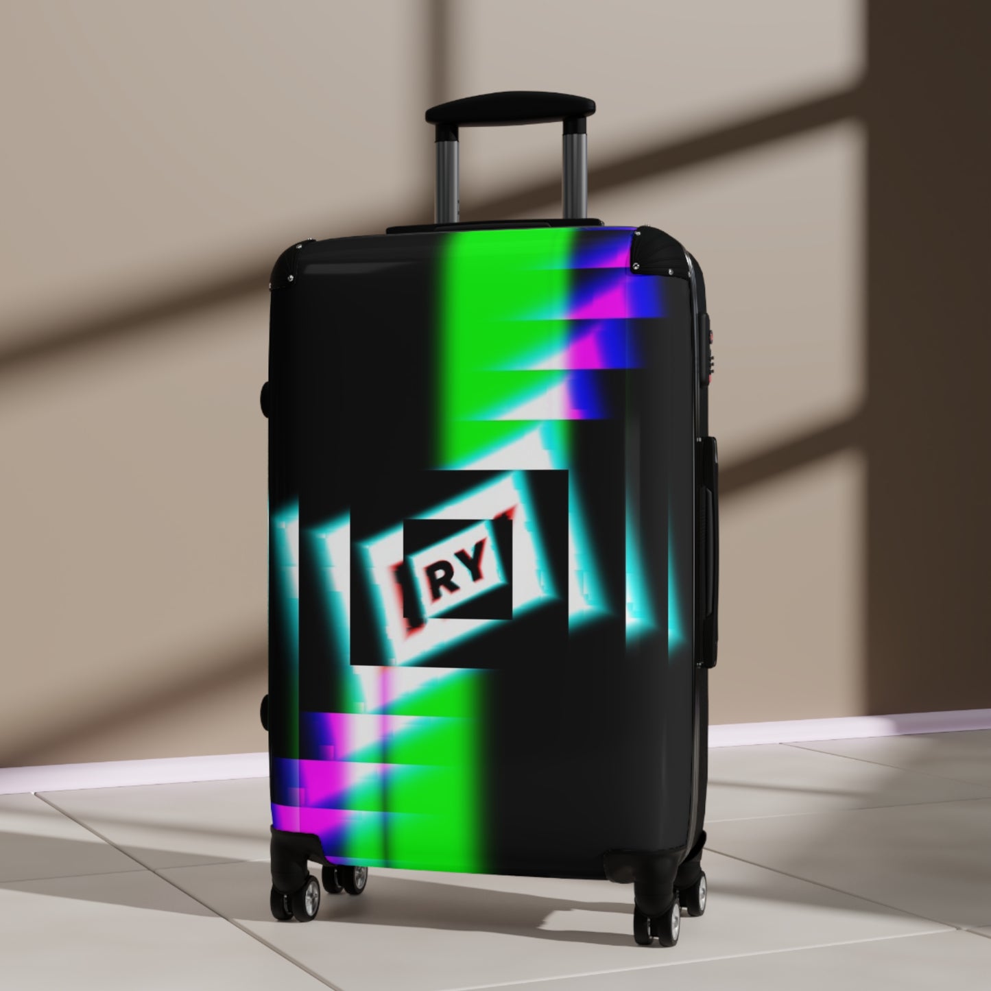 Colorful Graphic Rolling Suitcase for Trendy Travelers