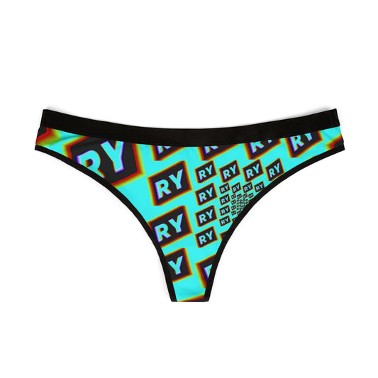 Trendy Women's Thongs with Retro Print