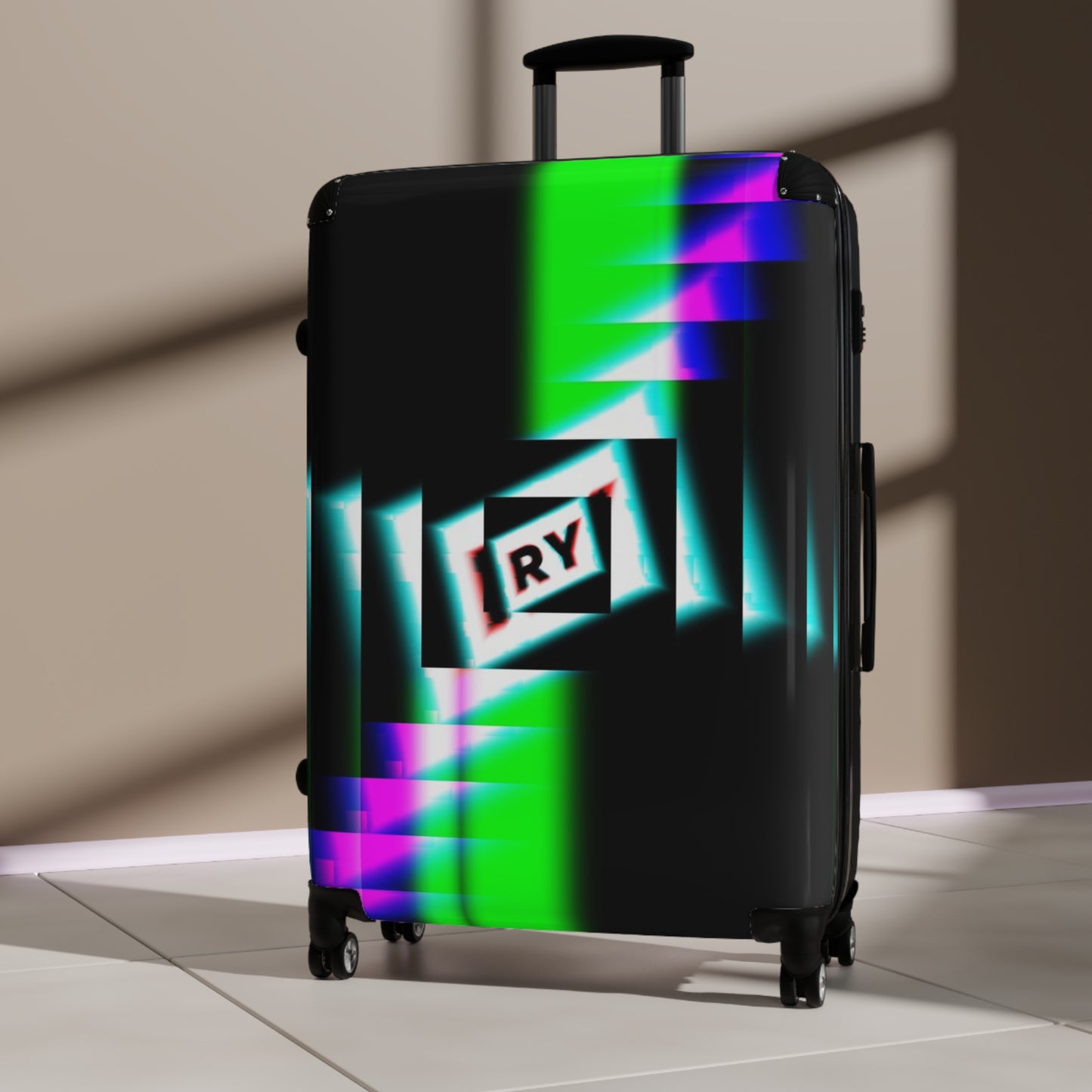 Colorful Graphic Rolling Suitcase for Trendy Travelers